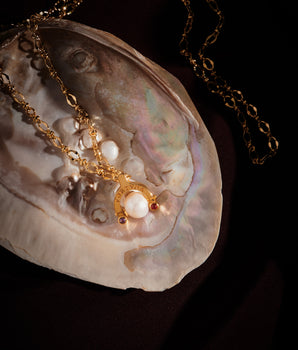 Katerina Psoma Godd Luck charm 2025 with white pearl