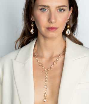 Katerina Psoma Lucida Dangle Earrings with Crystals
