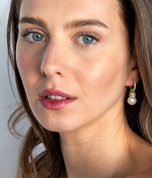Katerina Psoma Julietta with Hoops White Pearls