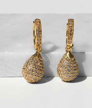 katerina psoma gold plated crystal hoops 925 silver