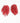 Katerina Psoma Flamenco earrings — red sequin fringe on a lace-pattern clip disc