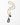 Katerina Psoma Plume necklace — Murano glass wave pendant and blue goldstone bead on a gold paperclip chain