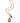Katerina Psoma Plume necklace — Murano glass wave pendant and smoky quartz bead on a gold paperclip chain