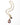 Katerina Psoma Plume necklace — Murano glass wave pendant and smoky quartz bead on a gold paperclip chain