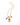 Katerina Psoma Lucilla necklace — vintage cross pendant with pearl, coral, blue agate and trade bead charms on a brass chain