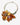 Katerina Psoma Murano flower colar necklace in brown and amber tones