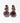 Katerina Psoma grey agated and amethyst cat's eye drop earring with gold plated metal