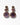 Katerina Psoma grey agated and amethyst cat's eye drop earring with gold plated metal