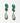 Katerina Psoma Primavera earrings — green cat's eye stud, crystal flower charm and aquamarine doublette drop
