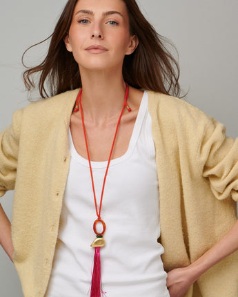 Katerina Psoma Gaia Long Tassel Necklace
