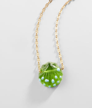 Venus Green Shell Short Necklace