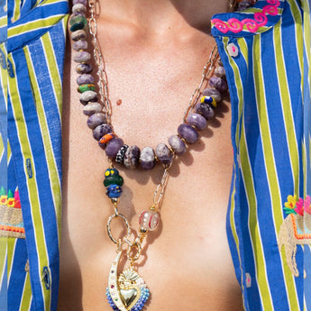 Katerina Psoma Amore Blue Charm Necklace