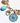 Katerina Psoma Turquoise Bracelet with chain and charms