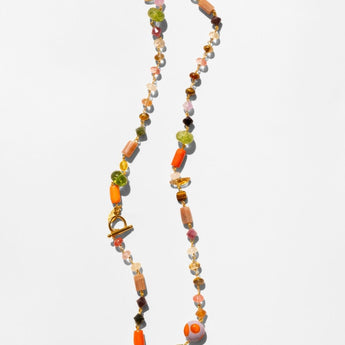 Katerina Psoma Colorful beaded necklace with murano and semiprecious stones