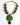 Katerina Psoma Necklace with brown, green, and red beads 