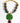 Katerina Psoma Necklace with brown, green, and red beads 