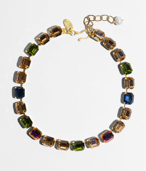 Katerina Psoma short necklace with coloured crystals