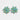 KATERINA PSOMA FLORAL CLIP EARRINGS WITH LIGHT GREEN  CRYSTALS
