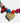 Katerina Psoma Memphis Necklace with Metal Heart and multicolor beads