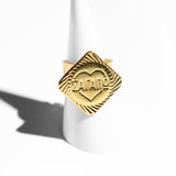 Katerina Psoma I love you gold plated ring