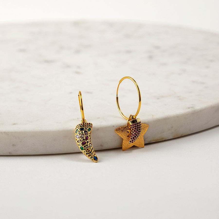 Katerina Psoma Drusilla Hoops with a Star