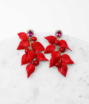 Katerina Psoma  Red Dangle Earrings