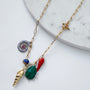 Katerina Psoma  Chain  Gold plated Charm Necklace