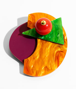 Katerina psoma colorful acrylic brooch