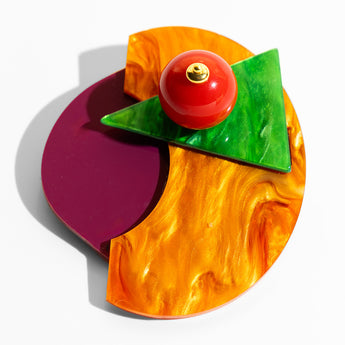 Katerina psoma colorful acrylic brooch