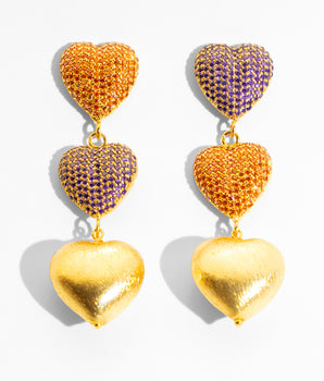 Katerina Psoma Amore Orange Stud Earrings