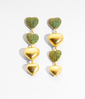 Katerina Psoma Amore Green Stud Earrings