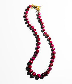 Katerina Psoma Fuchsia Bead Necklace
