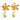 Katerina Psoma Pair of gold floral earrings with drops
