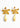 Katerina Psoma Pair of gold floral earrings with drops