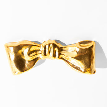 Katerina Psoma gold plated bow brooch
