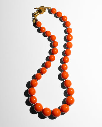 Katerina Psoma Coral Necklace gold plated closure