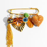 Katerina Psoma Noto Brown Pin Brooch