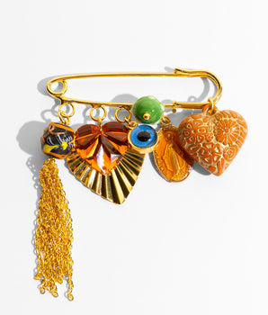 Katerina Psoma Noto Brown Pin Brooch