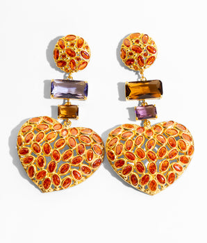 Katerina Psoma Amore Orange Stud Earrings