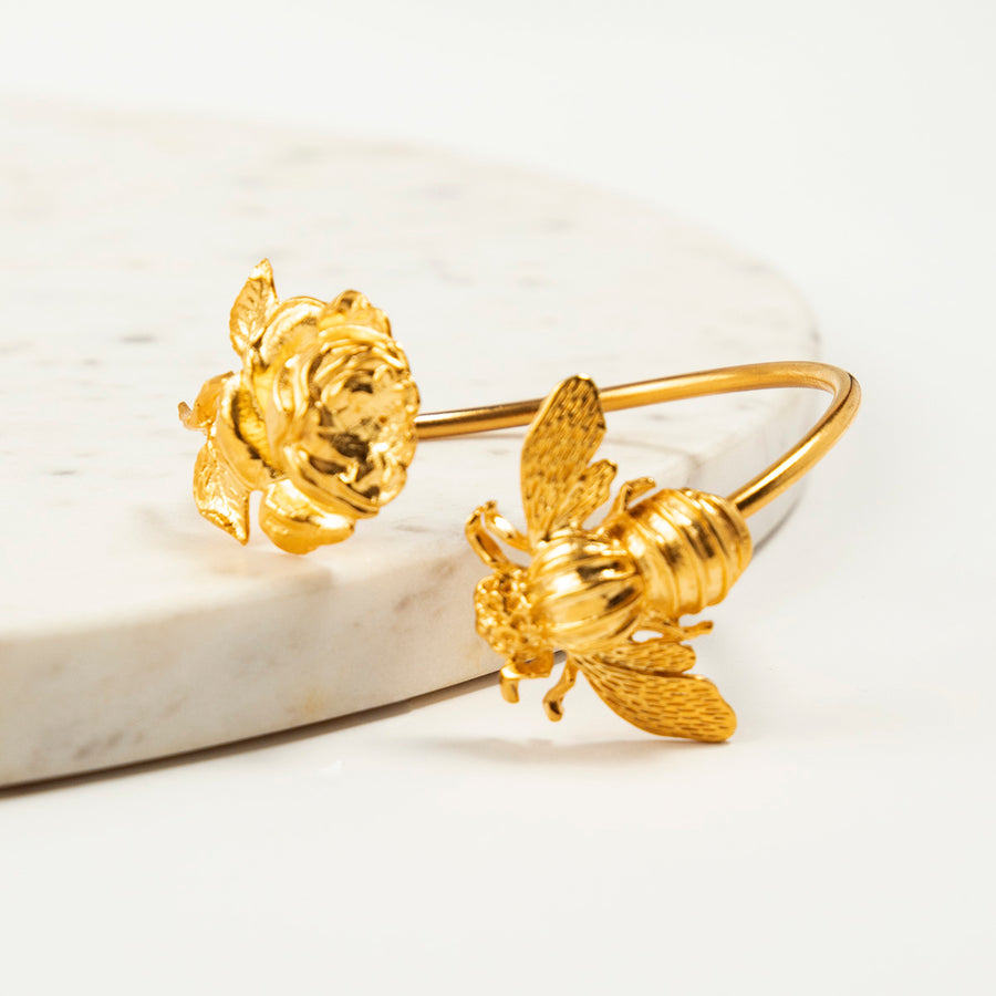 Katerina Psoma Rose and Bee cuff