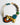 Katerina Psoma  Colorful short necklace with beads and a gold bow 