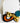 Katerina Psoma  Colorful short necklace with beads and a gold bow 
