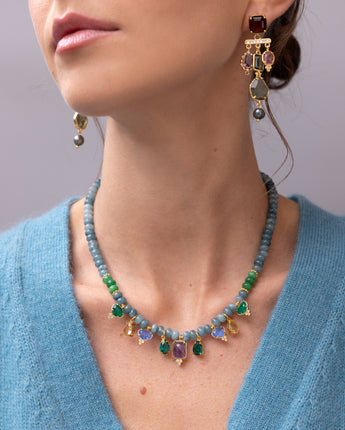 Katerina Psoma Albia Blue Agate Short Necklace