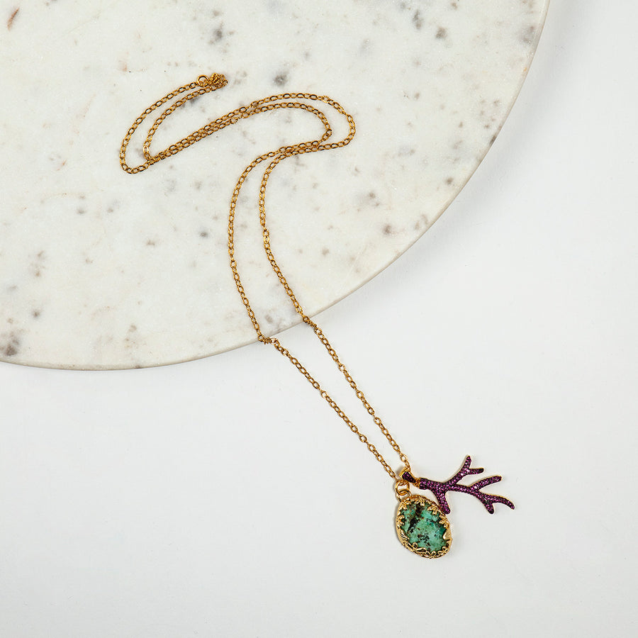 Aylin Long Necklace with Chrysocola