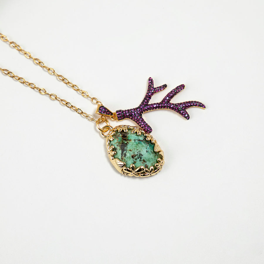 Aylin Long Necklace with Chrysocola