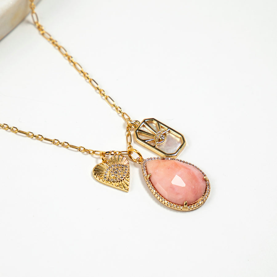 Katerina Psoma Aylin Short Necklace with Rhodochrosite