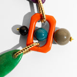 Katerina Psoma Colorful short necklacewith various shaped beads and links