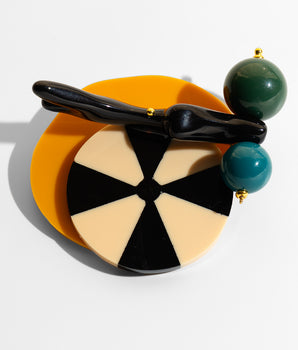Katerina psoma colorful acrylic brooch