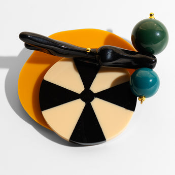Katerina psoma colorful acrylic brooch
