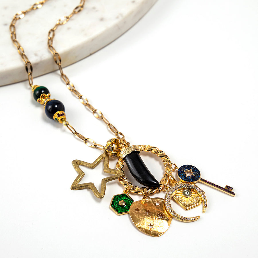 Katerina Psoma Claudia Long Charm Necklace